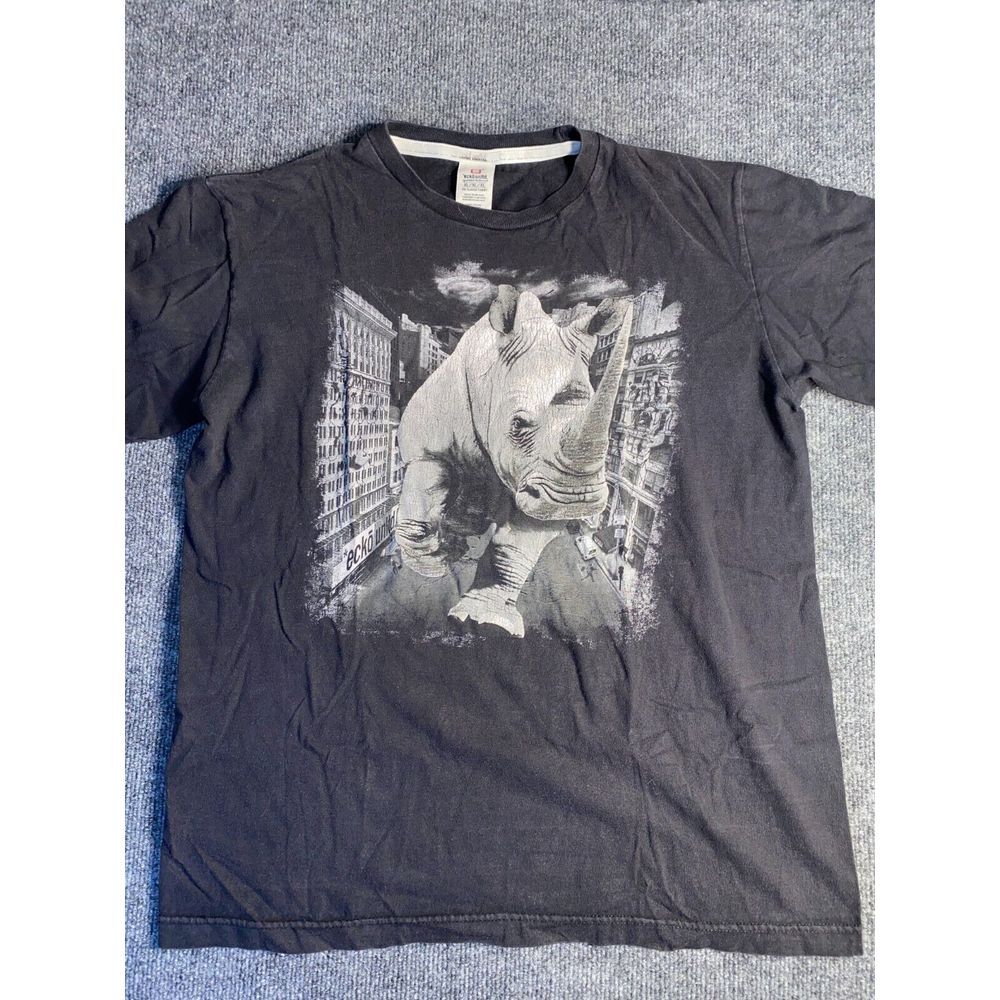 Ecko Unltd Tee Shirt Mens XL Black Stretch Graphic Print Short Sleeve Pullover